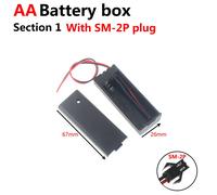Boîtier De Rangement Pour Batterie D'alimentation,1x,2x,3x,4x,Slots,Ports,Taille Aa,Fils Noirs Pour Outils De Réparation De Bricolage - Type 1x Sm2p 1pcs