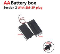 Boîtier De Rangement Pour Batterie D'alimentation,1x,2x,3x,4x,Slots,Ports,Taille Aa,Fils Noirs Pour Outils De Réparation De Bricolage - Type 2x Sm2p 1pcs