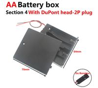 Boîtier De Rangement Pour Batterie D'alimentation,1x,2x,3x,4x,Slots,Ports,Taille Aa,Fils Noirs Pour Outils De Réparation De Bricolage - Type 4x Dupont 1pcs