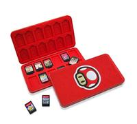 Boîtier de Rangement pour Cartes Switch - Étui Silicone Étanche avec 24 Emplacements Jeux + 24 Slots TF, Fermeture Sécurisée, Compact et Léger, Organisateur de Voyage pour Accessoires de Jeu (24B)