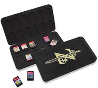 Boîtier de Rangement pour Cartes Switch - Étui Silicone Étanche avec 24 Emplacements Jeux + 24 Slots TF, Fermeture Sécurisée, Compact et Léger, Organisateur de Voyage pour Accessoires de Jeu (24F)