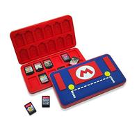 Boîtier de Rangement pour Cartes Switch - Étui Silicone Étanche avec 24 Emplacements Jeux + 24 Slots TF, Fermeture Sécurisée, Compact et Léger, Organisateur de Voyage pour Accessoires de Jeu (24C)