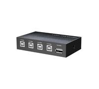 Boîtier de rechange USB 2.0 multi-ordinateur, 4 ports, finition métallique, prêt à l'emploi, prise en charge, imprimante, scanner, clavier, commutateur USB multi-ordinateur
