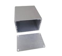 Boîtier de refroidissement électronique en aluminium, boîtier d'instrument, boîte étanche pour projet de bricolage, pour amplificateur de circuit imprimé, argent, 100 x 90 x 59,2 mm
