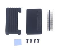 Boîtier de Refroidissement Passif en Aluminium et Acrylique Noir pour Raspberry 2W, Dissipation Thermique Efficace - Design Ouvert, Installation Facile, Compatible avec Carte Mèr (Épingles Droites)