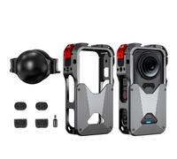 Boîtier de refroidissement pour Insta360 X6, lunette de protection en métal avec plaque arrière en graphène de dissipation de la chaleur, adaptateur d'extension d'appareil photo avec cache d'objectif