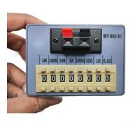 Boîtier de résistance 0,1 Ω - 9,9 MΩ pour cadran Decade Box pour tests en laboratoire - Boîtier portable en ABS avec 8 cadrans compatible avec le Royaume-Uni (WY RES 01)