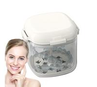 Boîtier de rétention avec miroir, boîte en résine ABS de 8 cm et supports de protection, rangement transparent pour aligneurs orthodontiques | Gobelet de protège-dents de voyage, pour homme