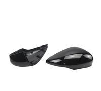Boîtier De Rétroviseur Extérieur Coques De Rétroviseur De Rechange Noires pour Ford pour Fiesta MK7 2008-2019 Coques De Rétroviseurs Extérieurs De Remplacement, Noires Cache Capuchon(Noir)