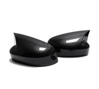 Boîtier de rétroviseur latéral Lot de 2 autocollants noirs brillants pour rétroviseurs extérieurs de voiture pour Ford pour Focus MK3 2012-2018(Carbon Fiber)