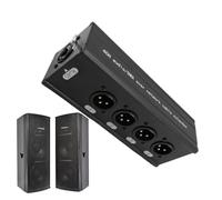 Boîtier de séparation audio à 4 canaux - Matériau de bureau en alliage d'aluminium haute vitesse, 4 canaux vers connecteur RJ45, pour scène, moniteur, projecteur, tablette, téléphone, salle de réunion