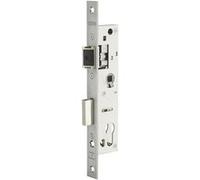 THIRARD - Boîtier de Serrure Encastrable à Cylindre pour Menuiserie Métallique - Axe 24 mm - Entr’axe 70 - Bouts Carrés - Inox - Têtière Inox - Demi-Tour Réversible - Sécurité Optimale - Gris