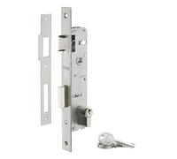 Boitier de Serrure Encastrable, Cylindre pour Menuiserie Métallique, Axe 25 mm, Bouts Carrés, Finition Zinguée, Sécurité Renforcée, Installation Facile, Haute Qualité, THIRARD