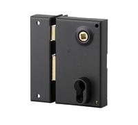 THIRARD - Boitier de serrure verticale en applique double entrée à fouillot pour entrée gauche axe 45mm 73x125mm noir - THIRARD