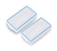 Boîtier de stockage de batterie 2PCS 18650, boîte d'organisateur de support de stockage de batterie en plastique transparent, conteneurs de stockage de batterie étanches pour batteries 18650/batteries