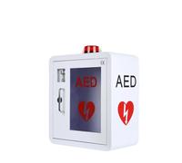 Boîtier de Stockage pour Défibrillateur DAE, Armoire Murale en Acier Robustec avec Alarme et Signal Lumineux - Universel et Adapté à l’Usage Intérieur ou Extérieur (40x36x20 cm)
