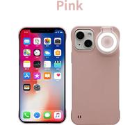 Boîtier de téléphone intégré Selfie Ring Light pour iPhone Couverture de lampe de poche lumineuse