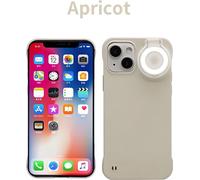 Boîtier de téléphone intégré Selfie Ring Light pour iPhone Couverture de lampe de poche lumineuse