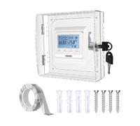 Boîtier de thermostat PC avec ensemble de protections transparentes pour thermostat pour bureaux, écoles et installations publiques, boîte de contrôle de température