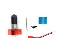 Boîtier de transfert de boîte de vitesses de moteur 370 avec dissipateur de chaleur, accessoire RC adapté pour WPL C14 C24 B14 B24 B16 B36 (Rouge)