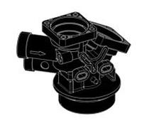 Boîtier de vanne de régulation Grünbeck avec compteur d'eau 188510e