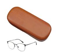 Boîtier de verres en bois - Boîtier de lunettes de soleil élégant rétro - Design durable fait à la main | Grains de bois classique de luxe - Boîte de rangement - Résistant à la pression - Protection