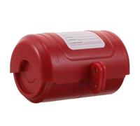 Boîtier de Verrouillage de Prise Ronde en Nylon Rouge Compact | Consignation Sécurisée, Anti-effraction, Trous de Verrouillage Standard, pour Lignes de Production et Côtés Machine