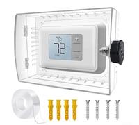 Boîtier de verrouillage mural pour thermostat avec serrure à combinaison réinitialisable, grand couvercle de thermostat PC pour protection de contrôle du chauffage domestique, transparent