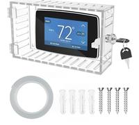 Boîtier de verrouillage pour thermostat avec 2 clés, 20 x 12 x 5,7 cm, couvercle de thermostat universel en acrylique, facile à installer pour restaurants, panneau mural, école