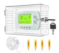 Boîtier de verrouillage universel avec clé, grand couvercle de thermostat transparent pour thermostat sur le mur, protection de thermostat pour thermostats 17,7 x 11,4 cm ou plus petit (1)