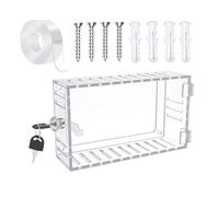 Boîtier de verrouillage universel pour thermostat transparent avec clés - Grande boîte de protection facile à utiliser - Couvercle de thermostat transparent avec