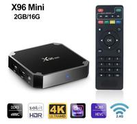 Boîtier décodeur TV Android - X96 mini - Android 7.1 - 2GB RAM - 16GB ROM - Noir - HDMI 2.0 - Full HD - 4K x 2K