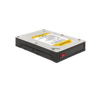 Boîtier DeLOCK 47224 Noir pour Disque 2.5" SATA 6 Gbit/s, 1 baie, fonction Hot-Swap, interface SATA interne et externe.