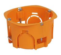 Boitier d'encastrement mur creux 1 poste orange