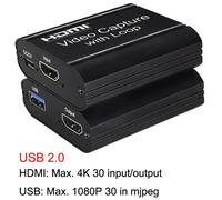 Boîtier d'enregistrement et diffusion en Streaming,carte d'acquisition vidéo HDMI 4K 1080P vers USB 2.0,Dongle pour jeux vidéo HD - Type NEW Black