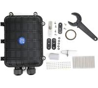 Boîtier d'Épissure de Fibre Optique Horizontal Étanche IP68 Boîte de Connexion de Câble Jonction Externe Boîtiers de Cordon d'alimentation Électrique Extérieur(24 Core)