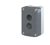 Schneider Electric – Boîte 2 trous Ø22 – Harmony XAL XALD02 – couvercle gris foncé, fond gris clair
