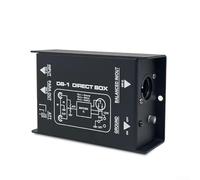 Boîtier DI stéréo passif pour guitare basse avec entrée XLR et élimination de la boucle de terre pour une meilleure intégrité du signal audio dans les applications en direct
