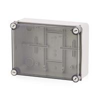 Boîtier d'installation en surface, boîte de jonction Boîtier en plastique | 190x140x70mm | IP65 | Couvercle transparent Boîte de distribution Boîtier vide Boîtier industriel, boîte de jonction, armoire électrique