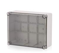 Boîtier d'installation en surface, boîte de jonction Boîtier en plastique | 240x190x90mm | IP65 | Couvercle transparent Boîte de distribution Boîtier vide Boîtier industriel, boîte de jonction, armoire électrique
