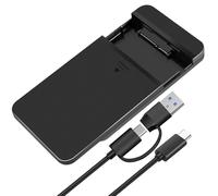 Boitier Disque Dur 2.5'' Boitier SSD 10Gbps Grande Vitesse Boîtier de Disque Dur USB 3.1 vers SATA III Boitier Disque Dur Externe,Accélération UASP,Trim, sans Outils(Noir)