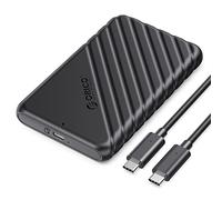 Boitier Disque Dur 2.5, ORICO 6Gbps USB C 3.1 Gen 1 Boitier Externe Disque pour SATA HDD et SSD de 2,5'' et 7/9.5 mm, accélération UASP, Trim, sans Outils(Noir, 25PW1C-C3)