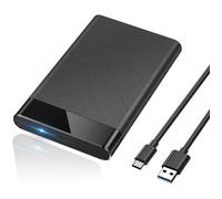 Boîtier Disque dur Externe 2,5'' - USB 3.1 Gen2 - SATA HDD et SSD de 7/9.5mm - Haute Vitesse à 10Gbps avec Cable USB-C - TOPESCT
