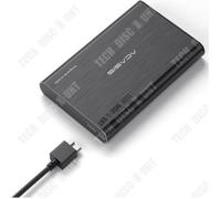 Boitier Disque Dur Externe - TD® - 2.5 pouces - USB 3.0 - Aluminium - Compatible Mac et Windows