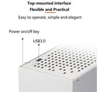 Boîtier d'ordinateur A07 Mini ITX Châssis HTPC Host Desktop Box Blanc