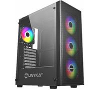 UNYKAch Boîtier d'ordinateur ATX Mir 100 Grande taille 4 ventilateurs ARGB 1x USB 2.0 3x USB 3.0