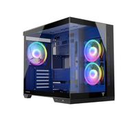 Modecom Volcano Panorama Apex ARGB 3F Gris - Boîtier PC Midi Tower ATX/micro ATX/Micro-ITX, 2x USB 3.2 Gen 1 Type-A, 1x USB 3.2 Gen 2 Type-C