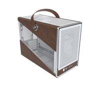 Boîtier d'ordinateur Montech Heritage en verre trempé blanc/cuir MicroATX