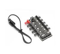 Boîtier d'ordinateur, ventilateur Hub régulateur séparateur de refroidissement PC SATA 1 à 8 3 broches 4 boutons SATA/3 broches contrôleur de vitesse pour le minage BTC