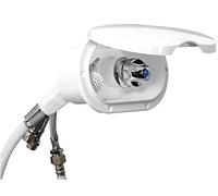 Boitier double chromé avec douchette blanche et mitigeur